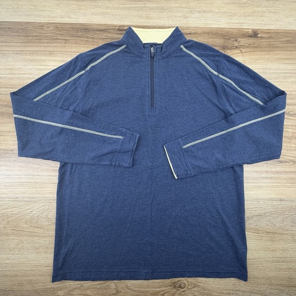 Tasc Performance Other - Tasc Performance 1/4 Pullover Men's large Bamboo Cotton Stretch Navy Blue Golf